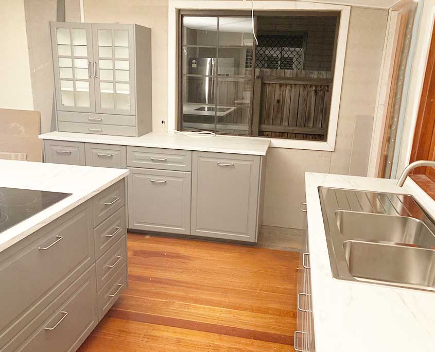 gray kitchen ikea